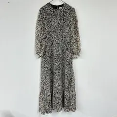 ZARA【XS】ザラ レオパード ワンピース アニマルプリント 長袖　カジュアル