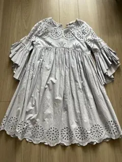 ZARA アイレットワンピース　フリル袖チュニック