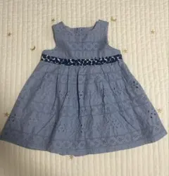 ★SENSE OF WONDER ★ブルーレース コットン ワンピース90㎝