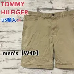 ●AA75【US輸入】トミーヒルフィガー ショートパンツ ベージュ系 【W40】