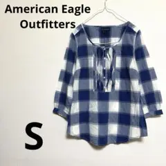 古着　American Eagle Outfitters シャツ　チェック柄 S