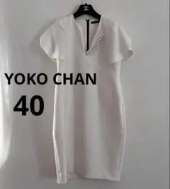 YOKO CHAN パール 半袖ひざ丈ワンピース ピンク 38 - メルカリ
