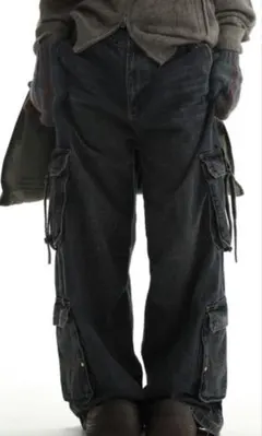 【MASONPRINCE】カーゴパンツ デニム生地 S