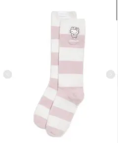 サンリオハウス　ジェラピケ　スムーズィーボーダーソックス　ピンク　キティ
