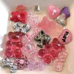 平成ギャル　ネイルパーツ　まとめ売り　pink ver.