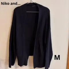 【匿名配送】ニコアンド レディースロングカーディガン Mサイズ ネイビー