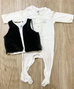 プチバトー　ロンパース　ジレ　セット
