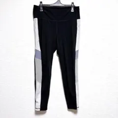 【希少】オールドネイビー アクティブ レギンス メッシュ切替 黒 ヨガ ジム Lのサムネイル