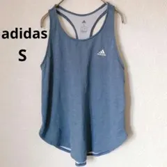 美品✨adidas AEROREADY【S】ブルー ランニング タンクトップ