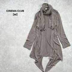 a404＊CINEMA CLUB スカーフ付きカーディガン　モカベージュ【M】