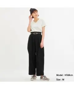 GU ベイカーコクーンシルエットパンツ M ブラック
