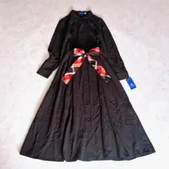 【新品】ブルーレーベルクレストブリッジ シャツワンピース マキシ丈　ベルト M