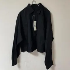 GU ジーユー カラークロップドシャツ ブラウス ブラック サイズXXL 未使用