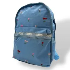 レスポートサック リュックサック バックパック ナイロン ブルー系 花 フラワー