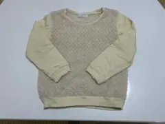 キッズ　WILL MERY トレーナー　110 クリーム色のサムネイル