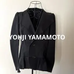 Yohji Yamamoto　ウール×リネン　ボタンレス　テーラードジャケット Yohji Yamamoto POUR HOMME ヨウジヤマモトプールオム 22AW HE