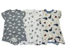 カバーオール　ツーウェイオール　ロンパース 3点セット 50-60cm