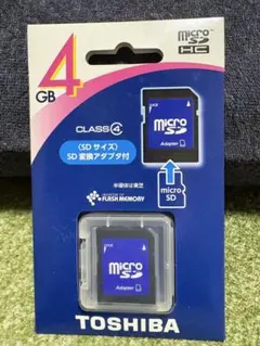 【未開封 新品】東芝 TOSHIBA microSDHC メモリカード 4GB