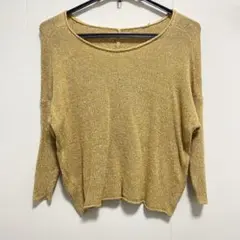 ジャーナルスタンダード ニット セーター 黄色 イエロー 七分袖 フリーサイズ