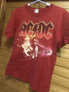 AC/DC ギタリスト Tシャツ Sサイズ 赤