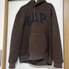 GAP フリースフード付きトレーナー ブラウン
