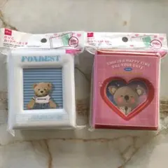 【新品】PVCカードケース　くま韓流デザイン32p かわいい　シール帳にも！