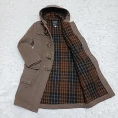 ✨美品✨グローバーオール　ダッフルコート　モカブラウン　チェック　USA 36