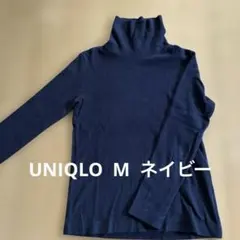 UNIQLO HEATTECH フリース　タートルネック Tシャツ　M ネイビー