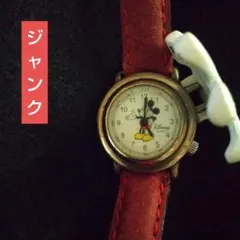 Disney ミッキーマウス 腕時計 本革ベルト（ジャンク）のサムネイル