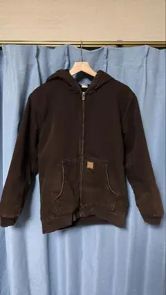 carhartt ダックジャケット ダークブラウン DKB フェード ボロ Carhartt アクティブジャケット J244 ダック地 フェード ブラウン