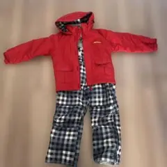 ジュニア用スノーボードウェア 赤/黒チェック 120サイズ