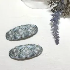 ハンドメイド インド刺繍リボン パッチンピン 2点セット