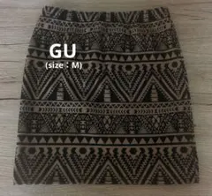 【GU】幾何学模様 タイトスカート Mサイズ