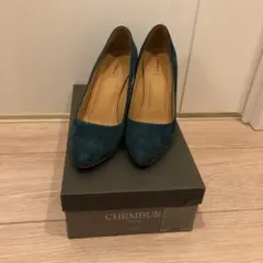 美品⭐︎ CHEMBUR グリーンスエードパンプス　35のサムネイル