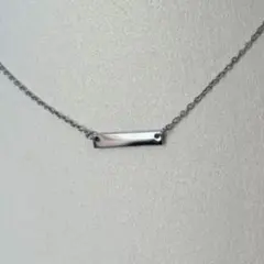 シルバー バー ネックレス 金アレ対応 つけっぱなしOK サージカルステンレス