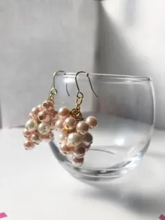 葡萄ピアス イヤリング　ハンドメイド
