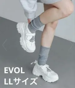 EVOL メリージェーン 厚底スニーカー LL ホワイトのサムネイル