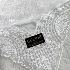 【希少·新品未使用】CELINE セリーヌ レース ハンカチ 白 ホワイト♡