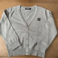 COMME CA ISM グレー Vネックカーディガン 110A