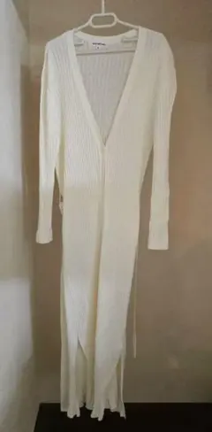 NATURAL BEAUTY ロングカーディガン M アイボリー　冷房対策