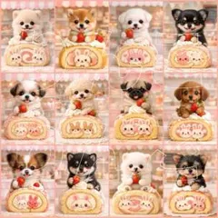 パネル生地 犬 コーギー ミニチュアダックスフンド パピヨン