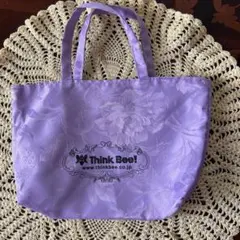 Think Bee! エコバッグ パープル 花柄のサムネイル
