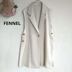 スコットクラブ　フェンネル　ベスト　ジレ　　金ボタン　ベージュ　ヤマダヤ