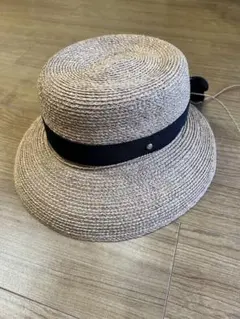 CA4LA アトリエメイド チュール付き 黒 バゲットハット カシラ 麦わら