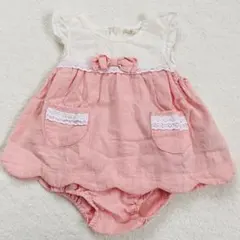 シシュノン　ベビー　セットアップ　半袖　 ベビー フリル ピンク 女の子のサムネイル