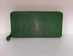 牛皮　 緑色 長財布