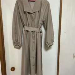 ベルト付きロングシャツワンピース