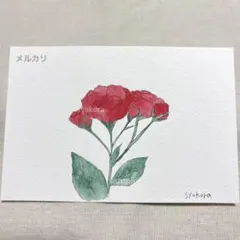 レア・原画①】山口一郎 赤い花 ポストカード - メルカリ
