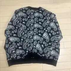 WEGO ペイズリー柄 Vネックカーディガン M