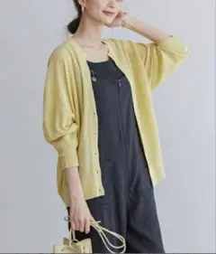 AMERICAN HOLIC UVカット 鹿の子 Vネック カーディガン